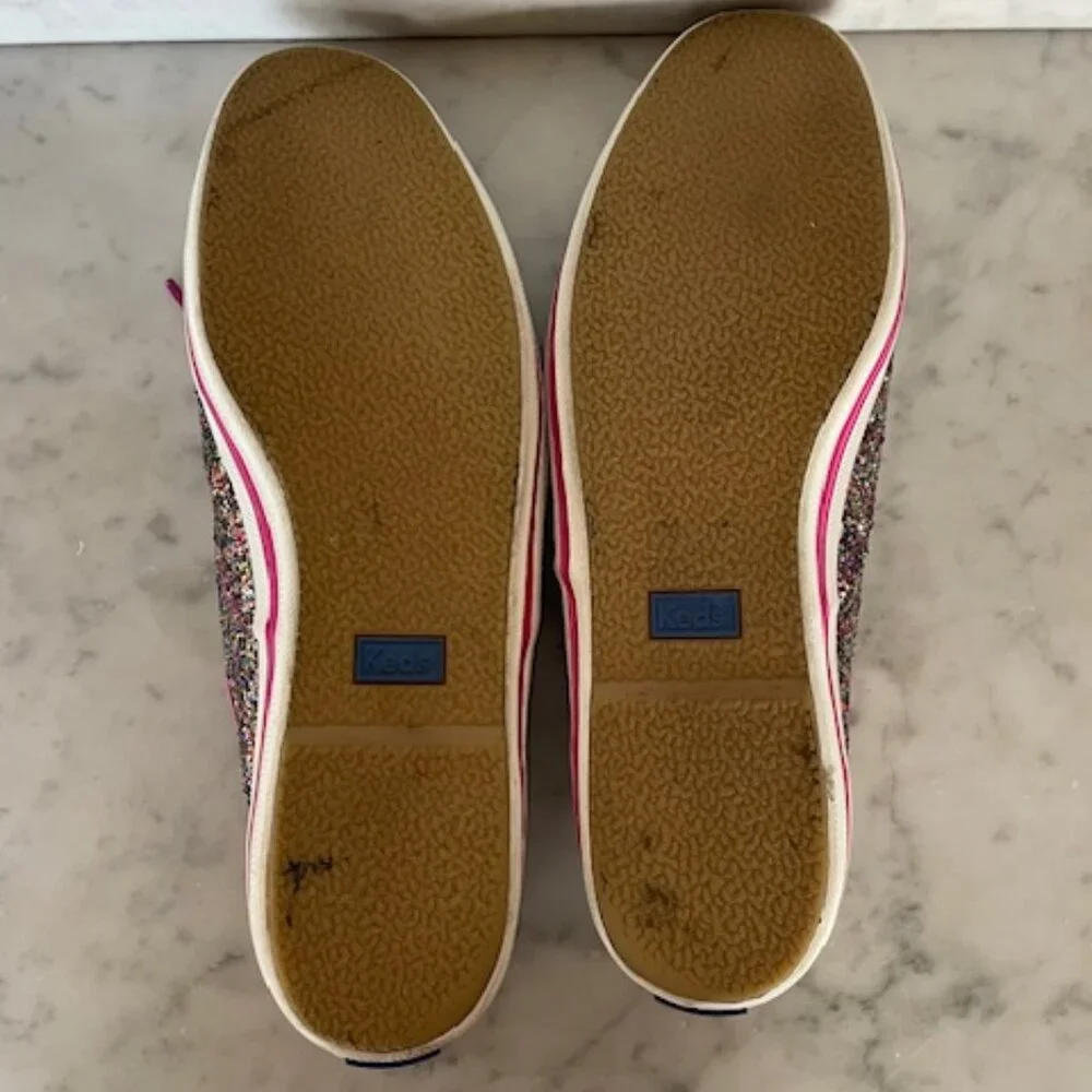 KEDS X KATE SPADE Champion Grape Glitter Women Lace Up Sneakers Size US 10